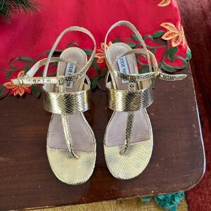 Steve Madden Metallic Gold Sandals